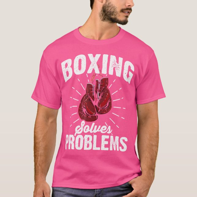 Boxing löser problem utan att Ont I Boxer Manar T Shirt (Framsida)