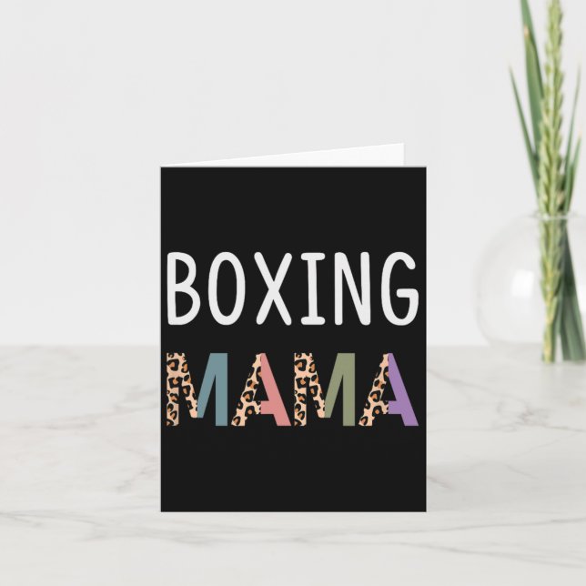 Boxing Mamma Boxer Women Gift - Funny Boxing Mamma Kort (Framsida)