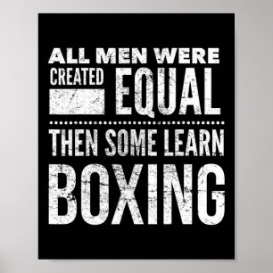 Boxing Manar Funny Boxer Påstående för coach Gym m Poster