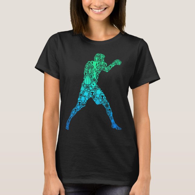 Boxing Manar Sparring Handskar Boxer Professionell T Shirt (Framsida)