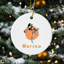 Boxing Martial Arts Girl Boxer Orange Kids Namn