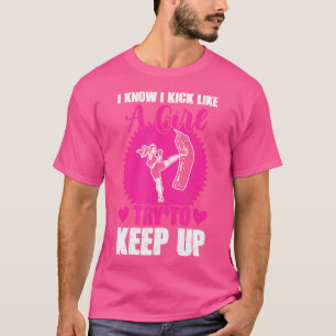 Boxing Martial Arts Kick Girl Kickboxing Kickboxer T Shirt