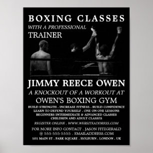 Boxing Match Champion, Boxing Class Advert Poster