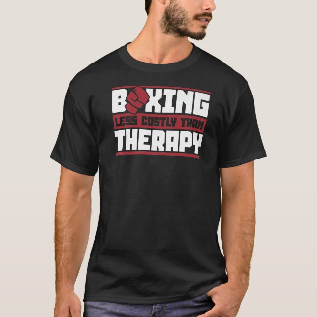 Boxing Mindre kostsam än Therapy Thai Boxer Kickbo T Shirt (Framsida)