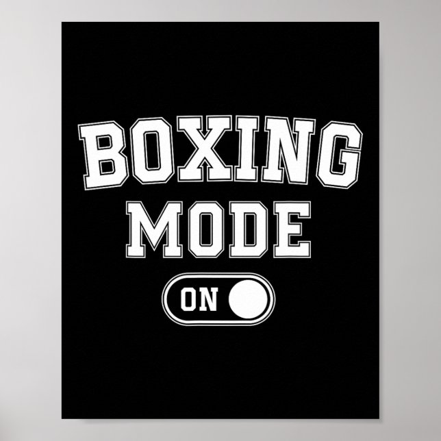 Boxing Mode On Funny Boxer Gift Fighter Coach Trai Poster (Framsidan)