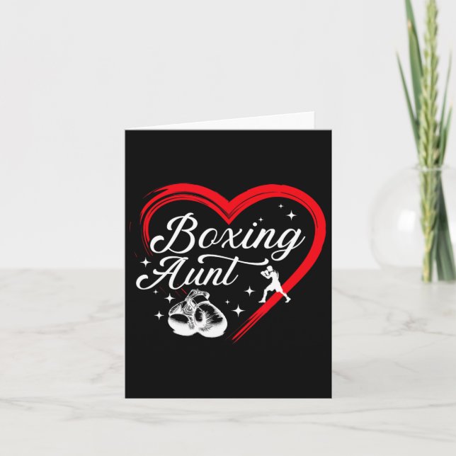 Boxing Moster Heart Boxing Auntie Kort (Framsida)