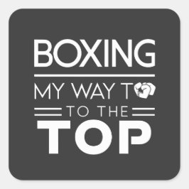 Boxing Motivation Quote Bold Minimal Typography Fyrkantigt Klistermärke