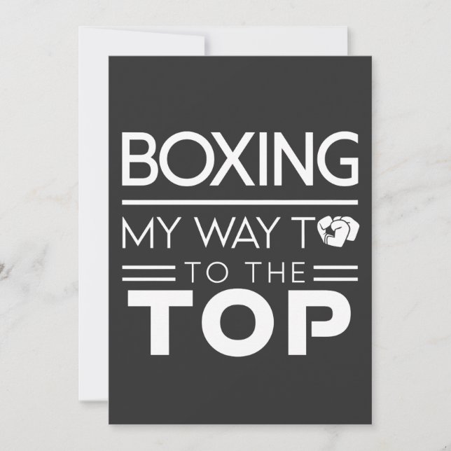 Boxing Motivation Quote Bold Minimal Typography Julkort (Framsida)