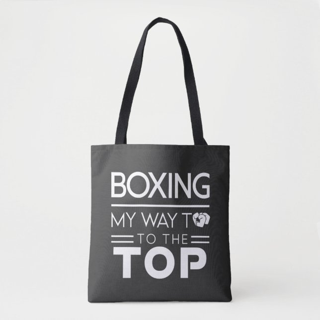 Boxing Motivation Quote Bold Minimal Typography Tygkasse (Framsida)