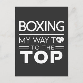 Boxing Motivation Quote Bold Minimal Typography Vykort