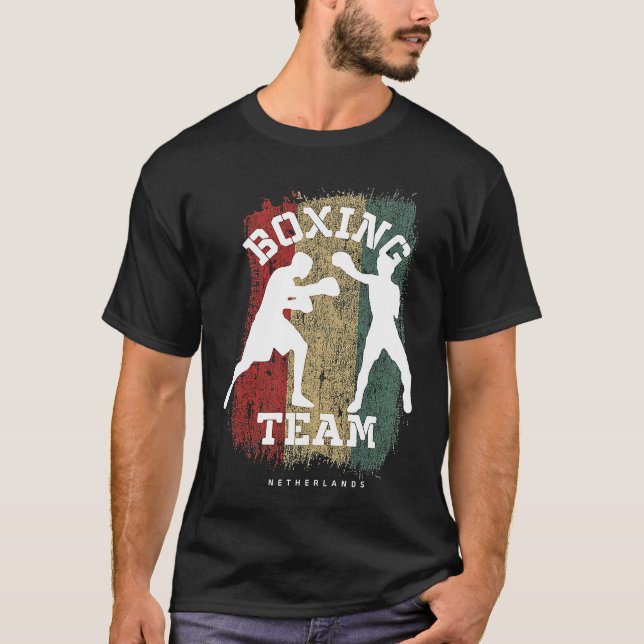 Boxing Netherlands Combat Sports Fighter Boxing T Shirt (Framsida)