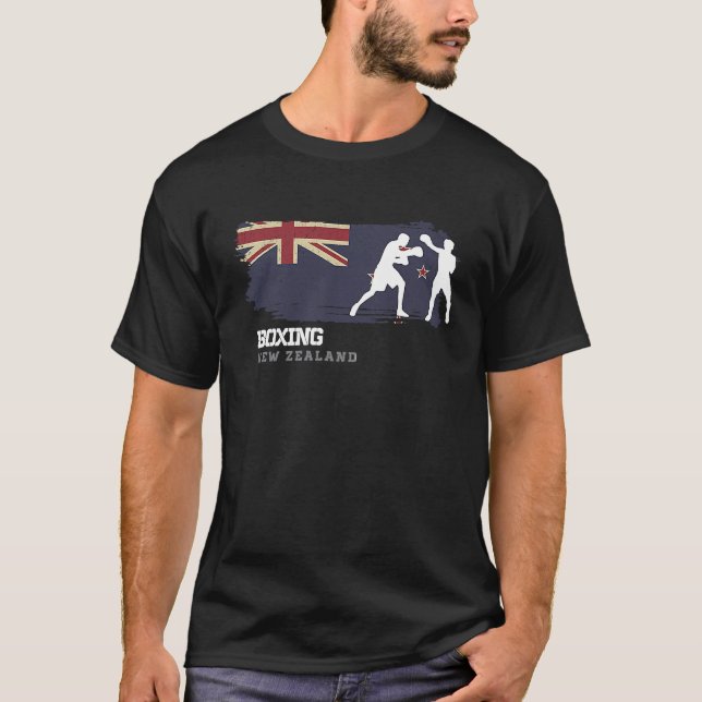 Boxing New Zealand Combat Sports Fighter Boxing T Shirt (Framsida)