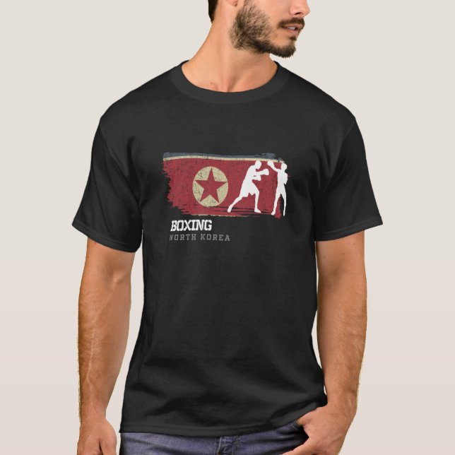 Boxing North Korea Combat Sports Fighter Boxing 1 T Shirt (Framsida)