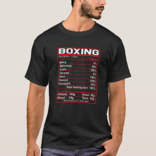 Boxing Nutrition Facts Boxer T Shirt