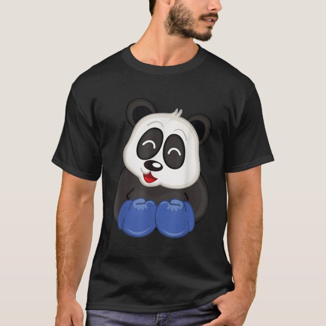 Boxing Panda Bear T Shirt (Framsida)