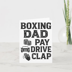 Boxing Pappa Betalar Drive Clap Funny Pappa Duties Kort