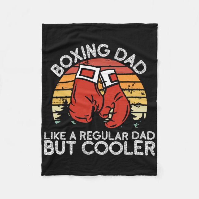 Boxing Pappa - Boxing Moves Boxing Coach Paper Box Fleecefilt (Framsidan)