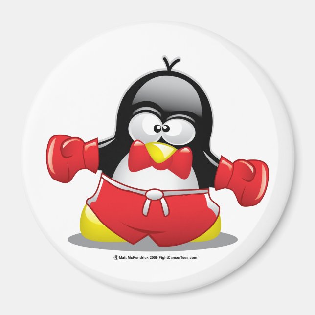 Boxing Penguin Magnet (Framsidan)