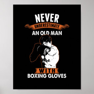 Boxing Player Fläkt Boxer Combat Sports Kickboxing Poster