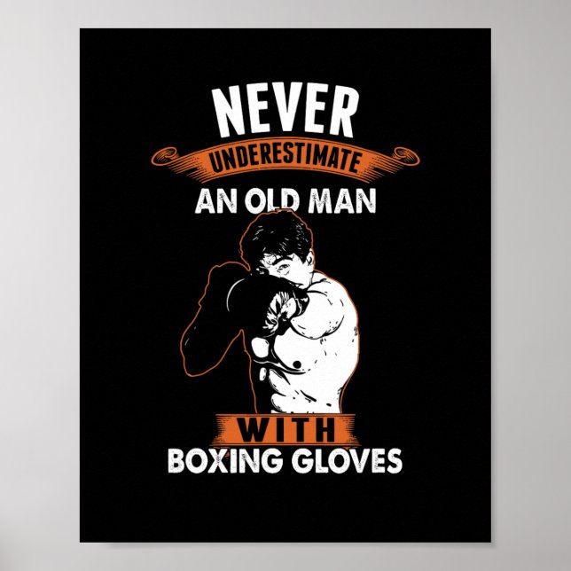 Boxing Player Fläkt Boxer Combat Sports Kickboxing Poster (Framsidan)