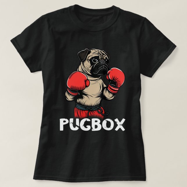 Boxing Pug Hund Boxer Kickboxer Boxing Gves Kickb T Shirt (Design framsida)