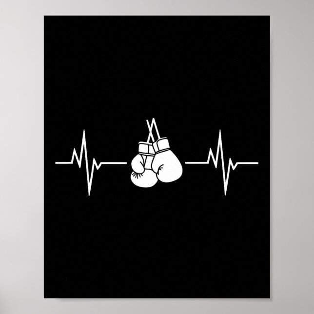 Boxing-pulsslag med handskar poster (Framsidan)