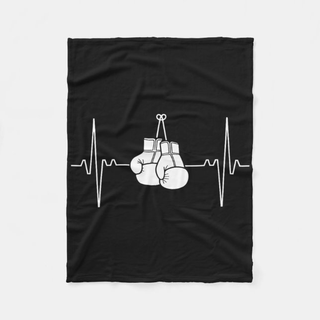 Boxing-pulsslagrad linje Slår design 1 Fleecefilt (Framsidan)