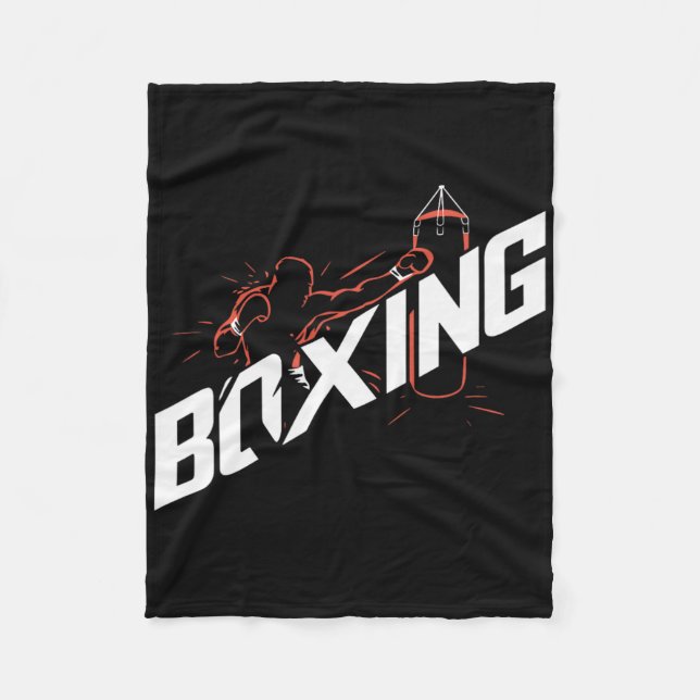 Boxing Punching Byg Boxing Kickboxing Boxing Lover Fleecefilt (Framsidan)