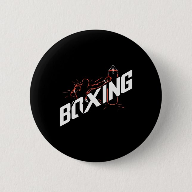 Boxing Punching Byg Boxing Kickboxing Boxing Lover Knapp (Framsida)
