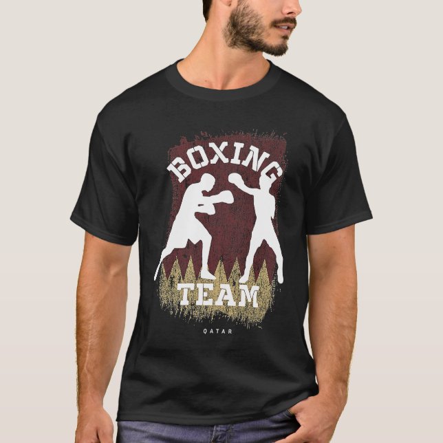 Boxing Qatar Combat Sports Fighter Boxing T Shirt (Framsida)