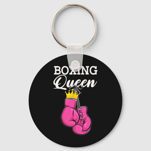 Boxing Queen Boxing Player Sport Älskare Boxer Nyckelring (Framsida)