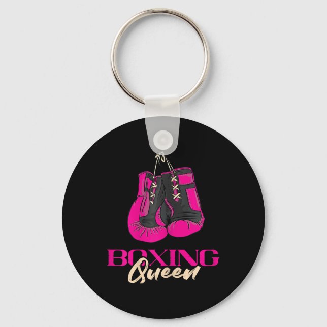 Boxing Queen Kickboxer Kickboxing Boxing Gves Bo Nyckelring (Framsida)