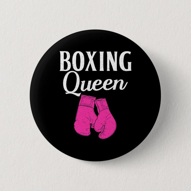 Boxing Queen Sport Fighting Boxer Knapp (Framsida)