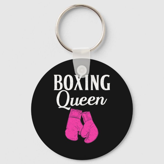 Boxing Queen Sport Fighting Boxer Nyckelring (Framsida)