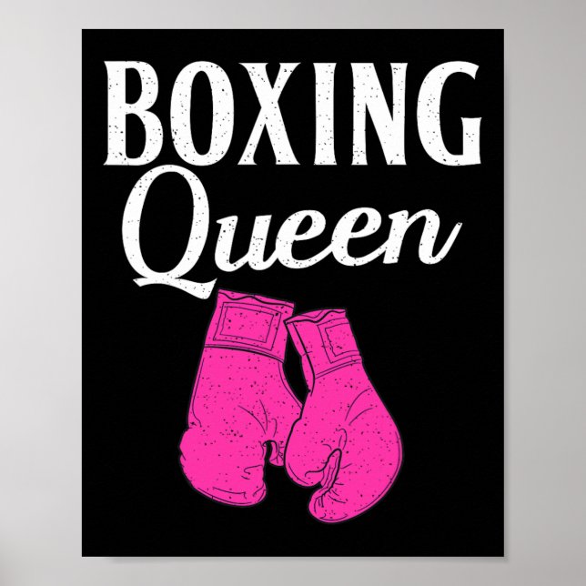 Boxing Queen Sport Fighting Boxer Poster (Framsidan)