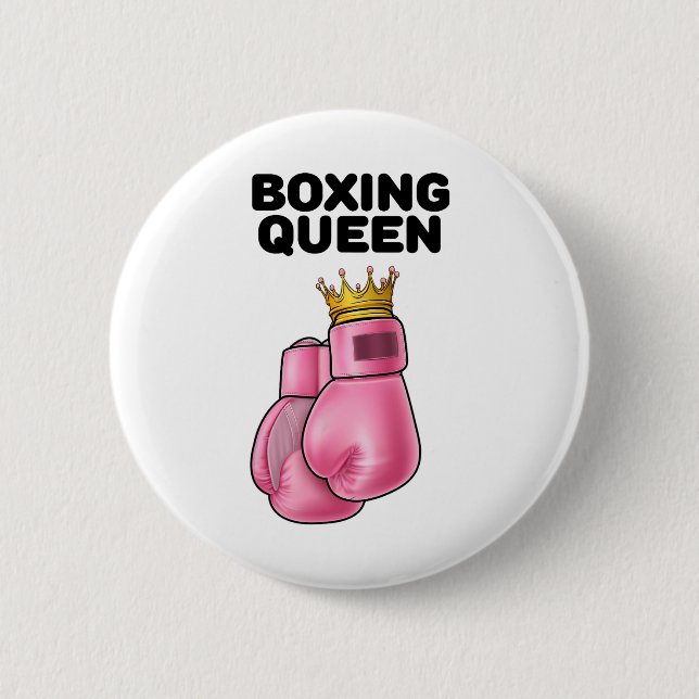 Boxing Queen Womens Boxing Girls Boxer Boxer 1 Knapp (Framsida)