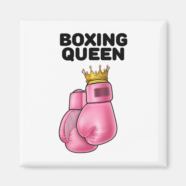 Boxing Queen Womens Boxing Girls Boxer Boxer 1 Magnet (Framsidan)