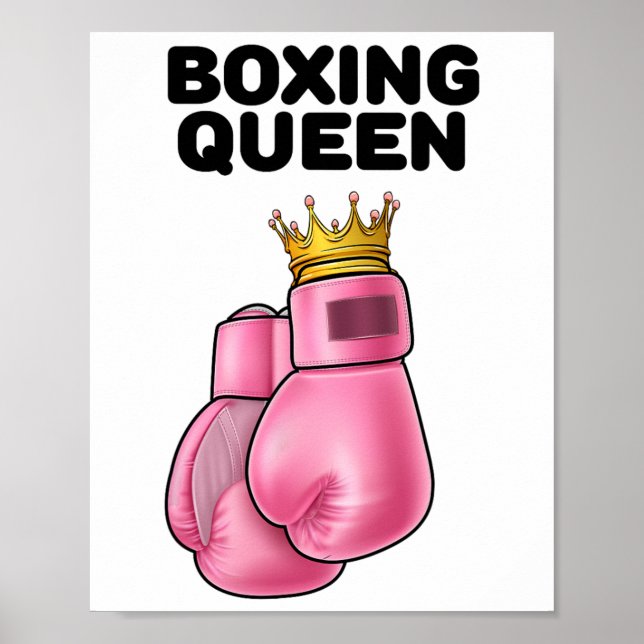Boxing Queen Womens Boxing Girls Boxer Boxer 1 Poster (Framsidan)