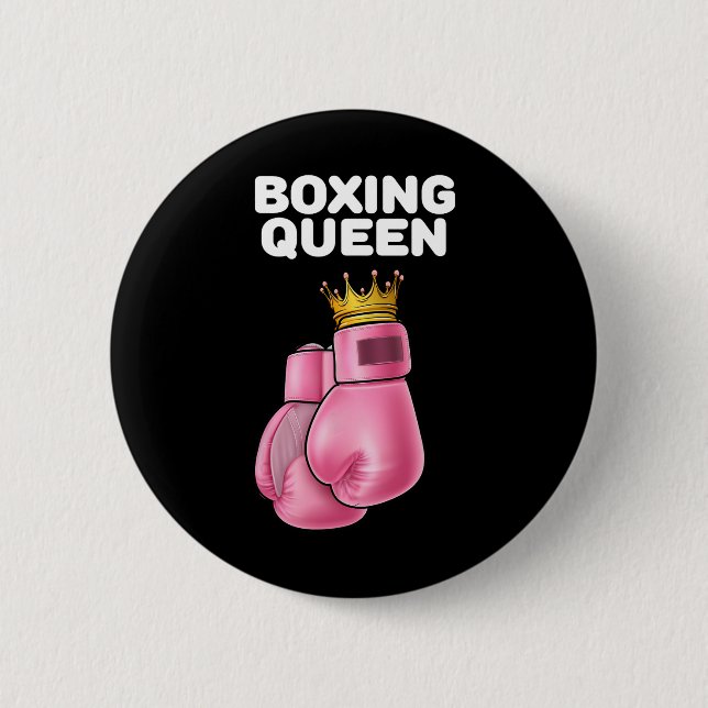 Boxing Queen Womens Boxing Girls Boxer Boxing Knapp (Framsida)