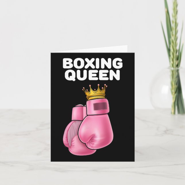 Boxing Queen Womens Boxing Girls Boxer Boxing Kort (Framsida)