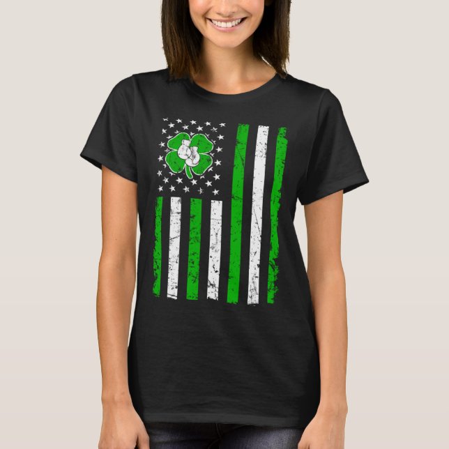Boxing Retro St Patricks Day Irish Sport American  T Shirt (Framsida)