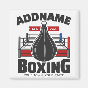 Boxing Ring ADD NAMN Boxer Gym Speed Bag Magnet