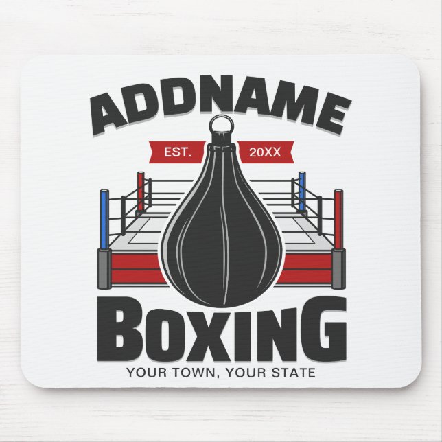 Boxing Ring ADD NAMN Boxer Gym Speed Bag Musmatta (Framsidan)