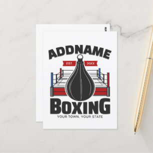 Boxing Ring ADD NAMN Boxer Gym Speed Bag Vykort