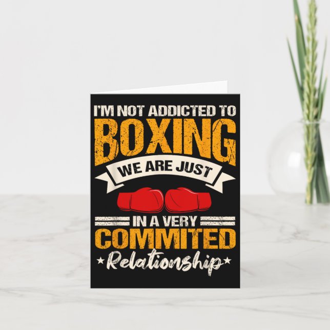 Boxing Ring-handskar Boxer Sport tränare Kort (Framsida)