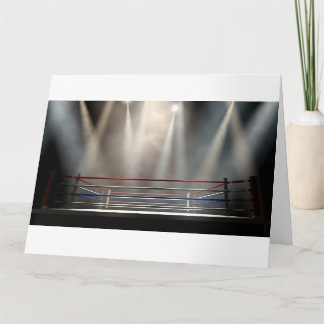 Boxing Ring Spotlit Mörk Kort (Framsida)