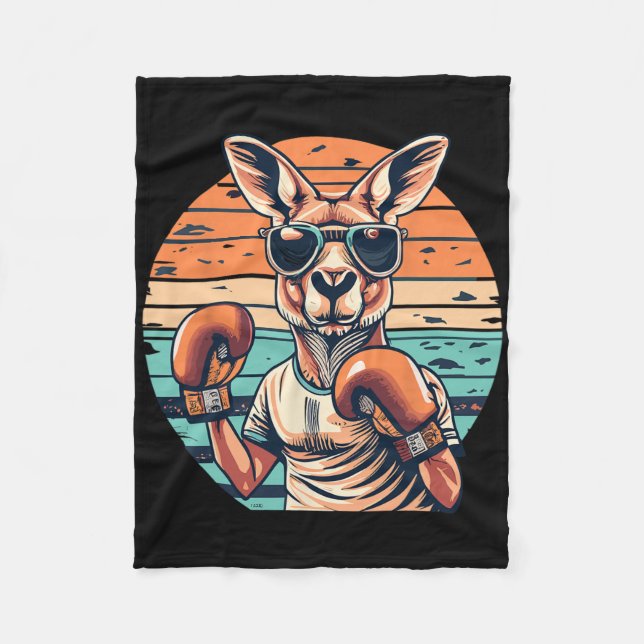 Boxing Roger Australian Kangaroo Boxing Boxer Kang Fleecefilt (Framsidan)
