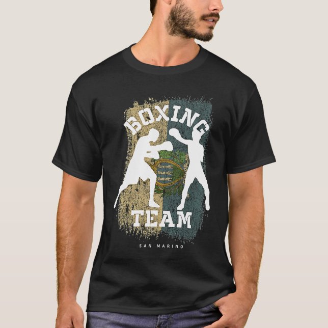 Boxing San Marino Combat Sports Fighter Boxing T Shirt (Framsida)