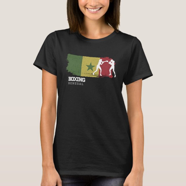 Boxing Senegal Combat Sports Fighter Boxing T Shirt (Framsida)