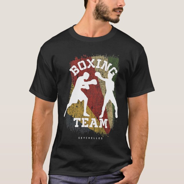 Boxing Seychelles Combat Sports Fighter Boxing T Shirt (Framsida)